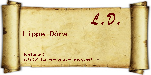 Lippe Dóra névjegykártya